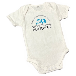 (Bild für) Baby Body "Muttertag" weiß/blau