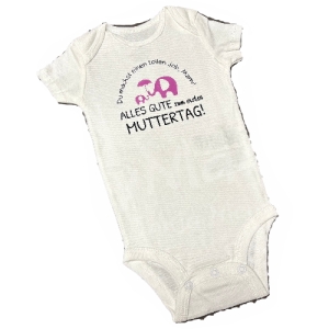 (Bild für) Baby Body "Muttertag" weiß/rosa